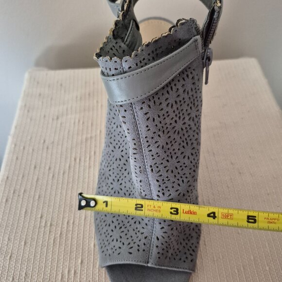 Faux Suede Cutout Booties - Picture 10 of 13